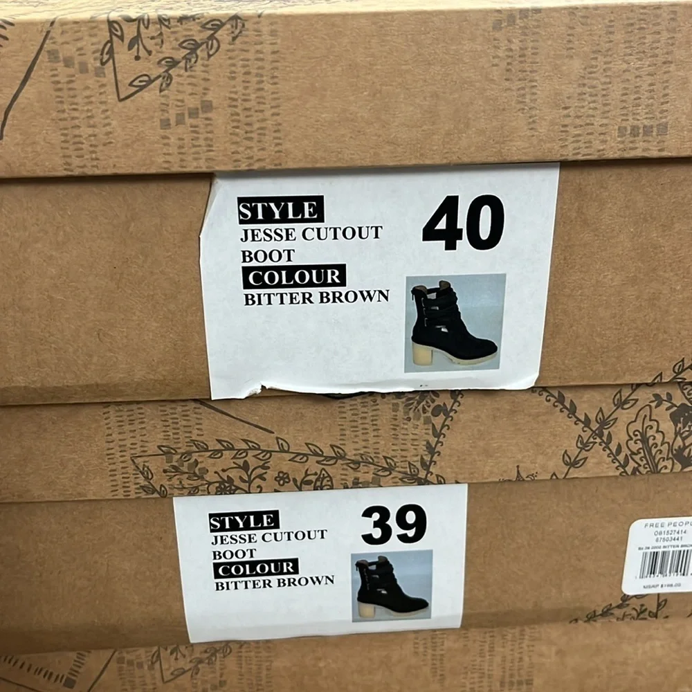 Free People Jesse Cutout Platform Boot in Bitter Brown
